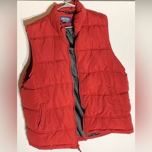Mens Red Puffer Vest